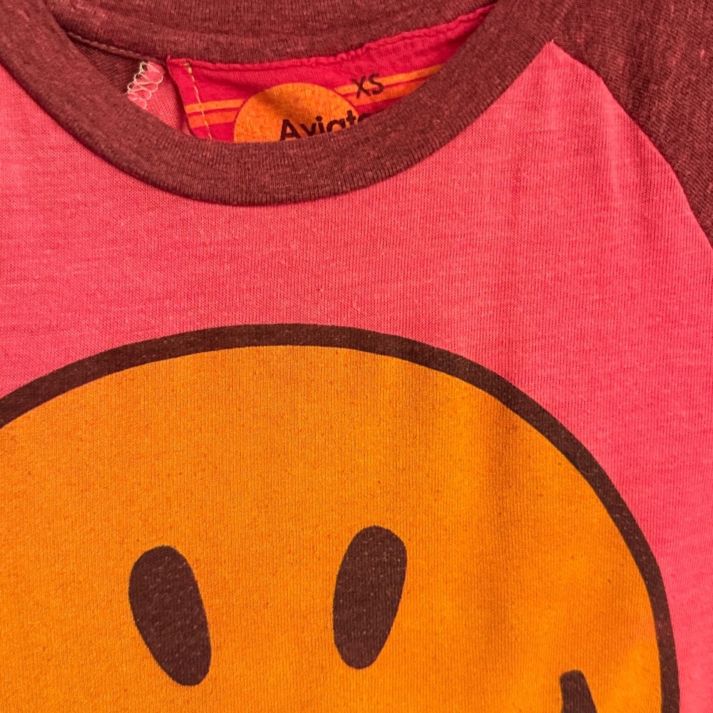 Aviator Nation RARE Henley size XS Unsiex smiley edition - Picture 2 of 3